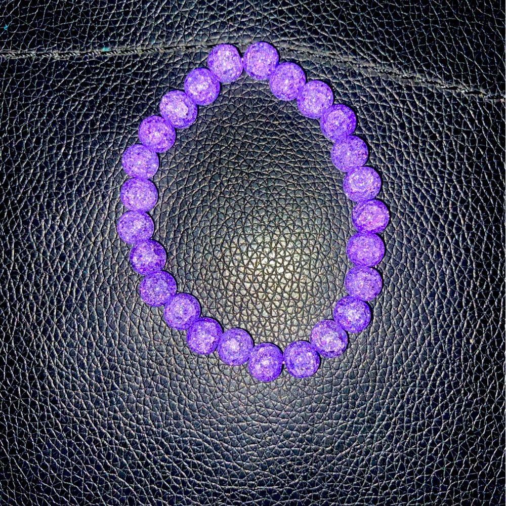 MISTY LIGHT PURPLE BEADED BRACELET